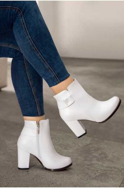 Botines Diana Cuero Blanco