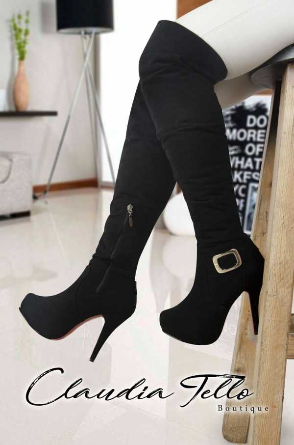 Botas Luna Lisa Negra