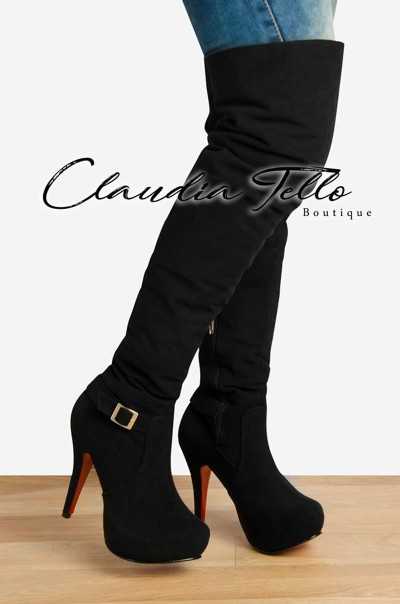 Botas Luna Lisa Negra