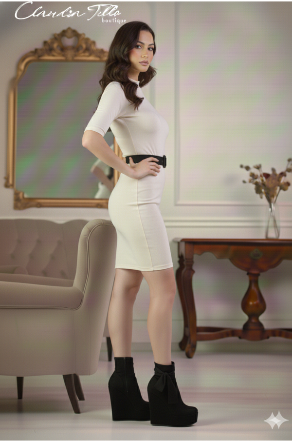 Botines Pamela Cuero Negro