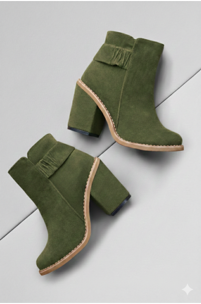 Diana Green Ankle Boots
