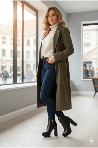 Botines Andrea Cuero Negro