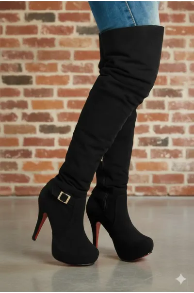 Botas Luna Lisa Negra