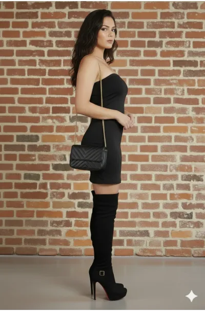 Botas Luna Lisa Negra