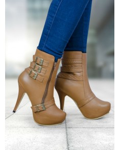 Botines Fernanda Tabaco (Cuero)
