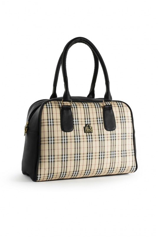 Cartera Sabrina Tartán (Amarillo y Negro)