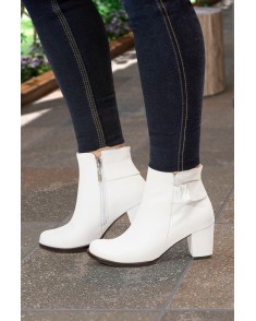 Botines Diana Cuero Blanco