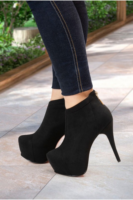 Botines Coco Liso Negro
