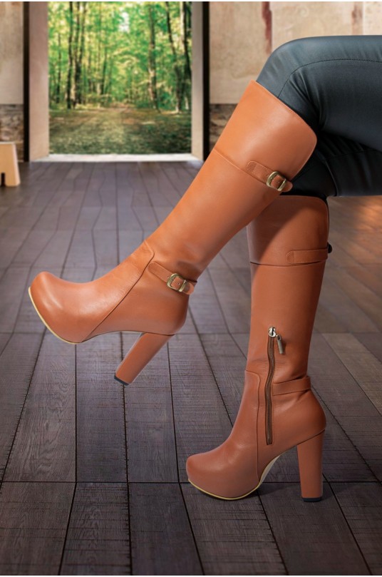 Botas Susana Miel (Cuero)